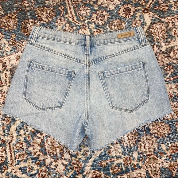 Blank NYC | Palm tree embroidered High waisted denim jean shorts | size 25 - Picture 7 of 7